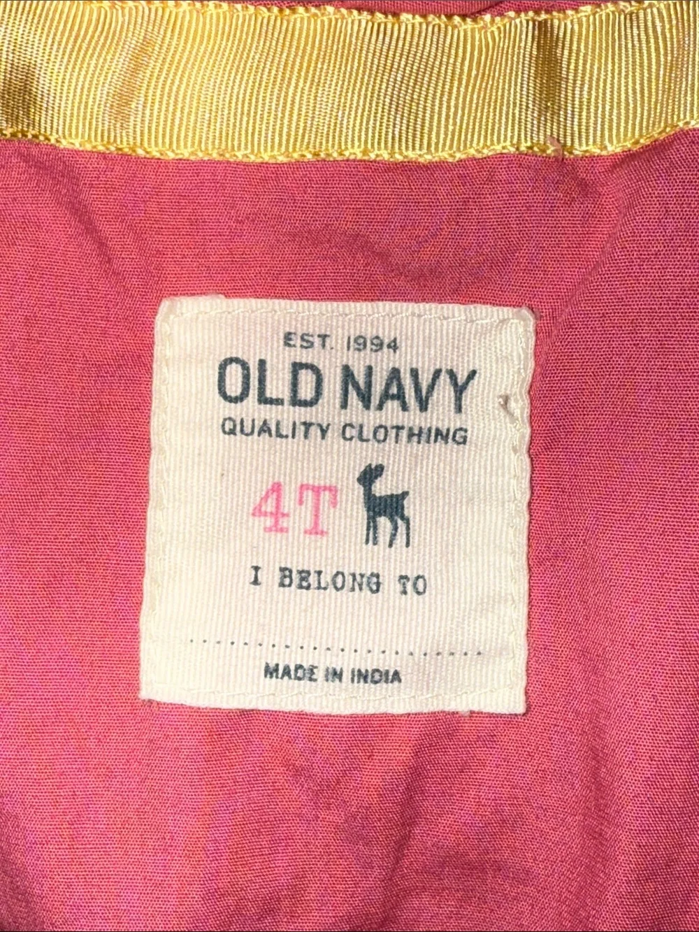 Navy Polka Dot Hooded Button Jacket Old Navy size 4T